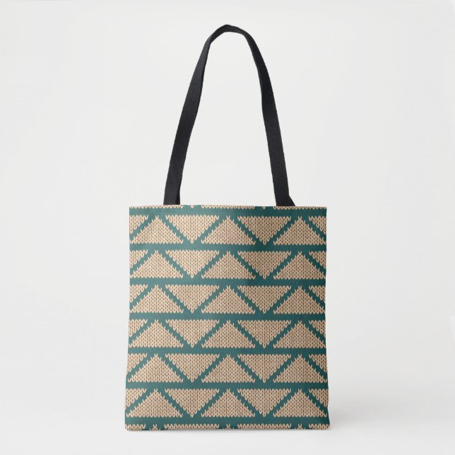 Tote Bag Motif tricoté par style ethnique (Devant)