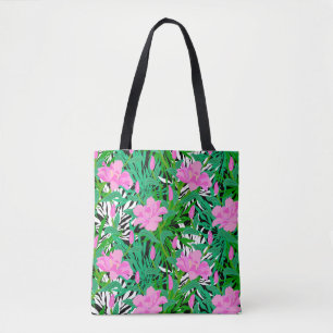 Tote Bag Motif tropical avec des fleurs de jungle