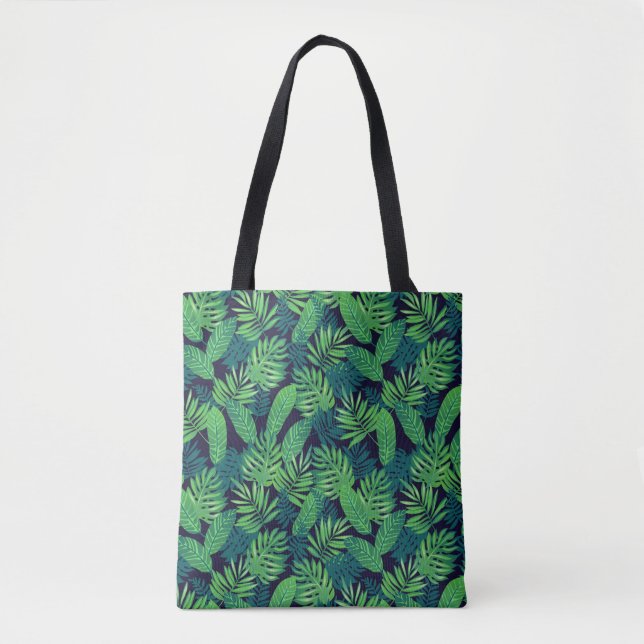 Tote Bag Motif tropical de feuille (Devant)