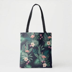 Tote Bag  motif tropicale transparente avec feuillage luxur