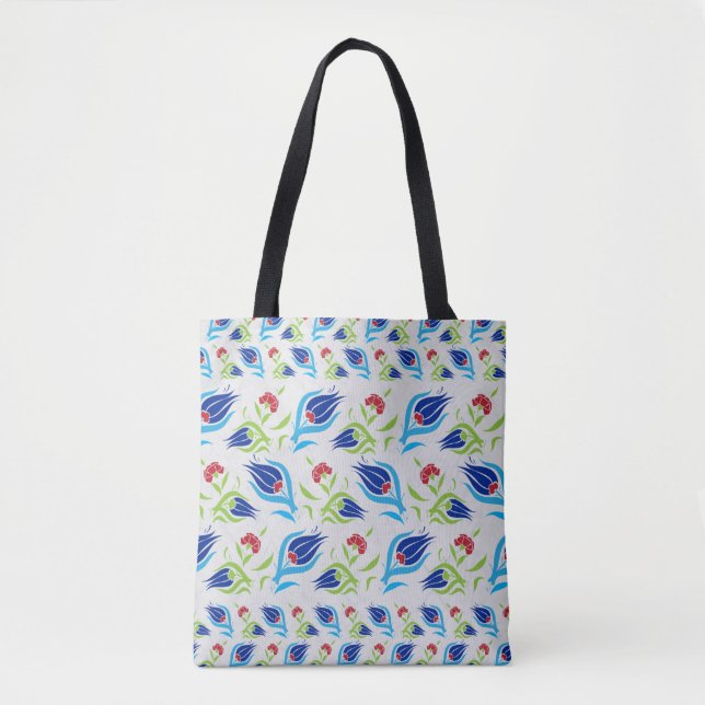 Tote Bag Motif turc de tulipe (Devant)