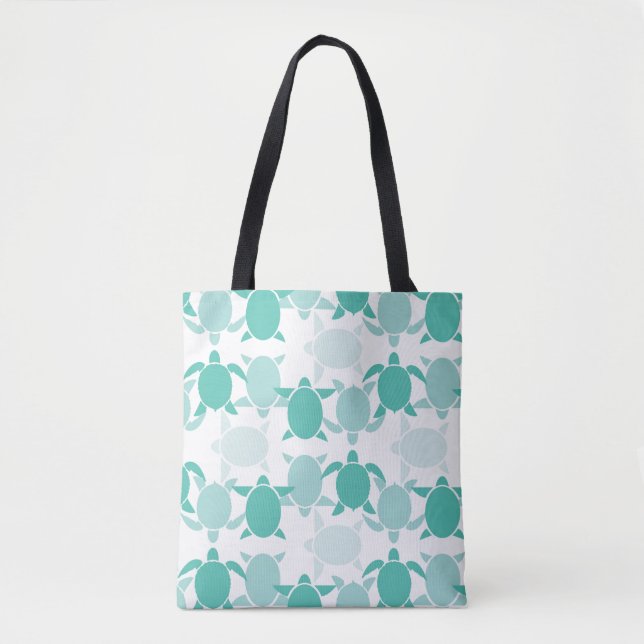 Tote Bag Motif turquoise de tortue (Devant)