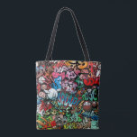 Tote Bag Motif urbain de caractères de graffiti d'art de<br><div class="desc">Le motif sans couture de rue d'art de graffiti de caractères urbains dynamiques et explosifs d'amusement font un grand cadeau pour cet ami frais qui aiment exprimer par l'art. adapté pour chacun avec un intérêt pour la musique de culture de hip hop et le style de rue de voyou, indépendamment...</div>