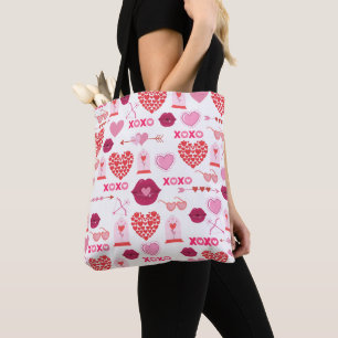 Tote Bag Motif Valentine`s Day 2024 Arrière - plan avec coe