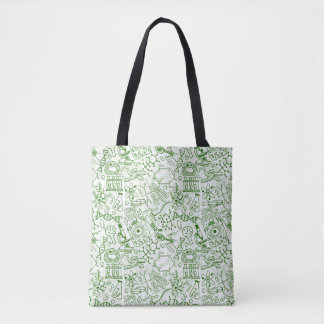 Tote Bag Motif vert de biologie