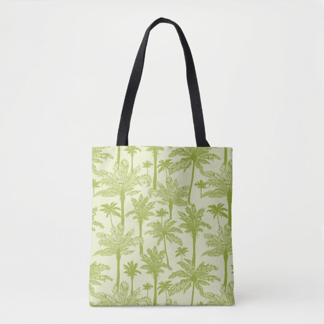 Tote Bag Motif vert de palmiers (Devant)