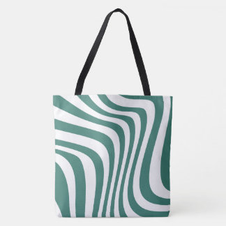 Tote Bag Motif vert et blanc Fourre-tout