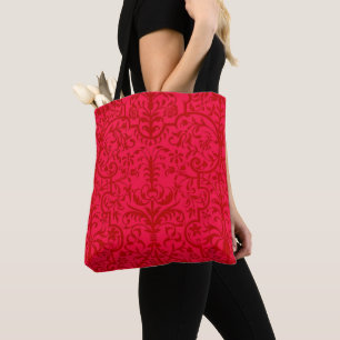 Tote Bag Motif victorien rouge