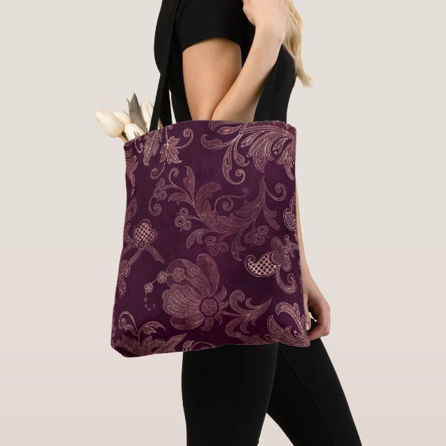 Tote Bag Motif Vin de Mûre  (De près)
