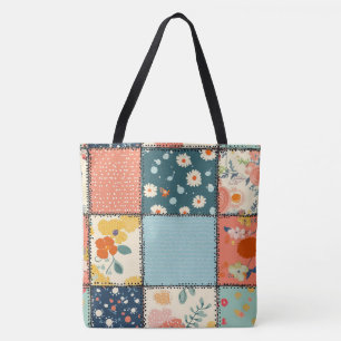 Tote Bag Motif vintage à écailles florales (6)