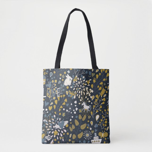 Tote Bag Motif vintage abstrait (Devant)