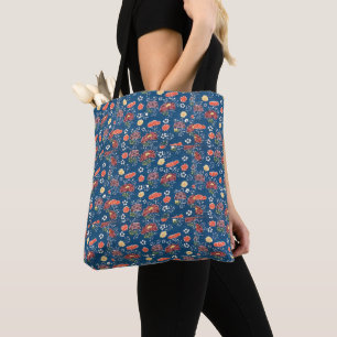 Tote Bag Motif vintage Bingata : Peonies et petite...