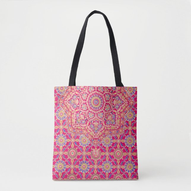 Tote Bag Motif vintage de broderie indienne (Devant)