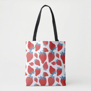 Tote Bag Motif Vintage de fraise à main