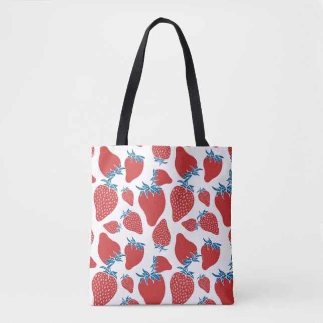 Tote Bag Motif Vintage de fraise à main (Devant)