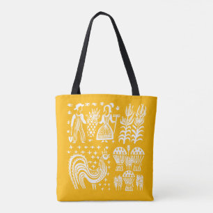 Tote Bag Motif vintage de Pyrex - orange de Butterprint