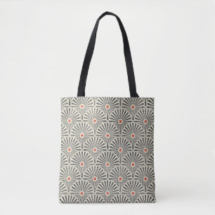 Tote Bag Motif vintage japonais transparent sur fond textue