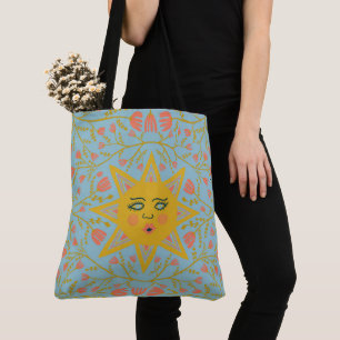 Tote Bag Motif Whimsine Sunshine & Vines Boho