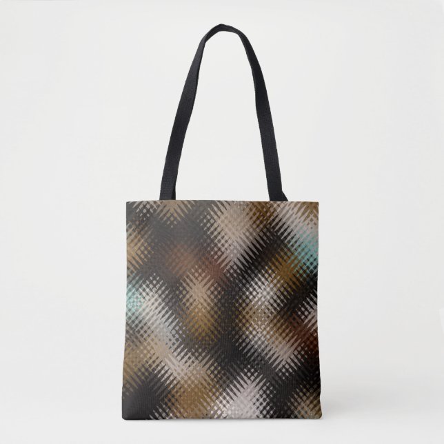 Tote Bag Motif Zigzag cool multicolore (Devant)