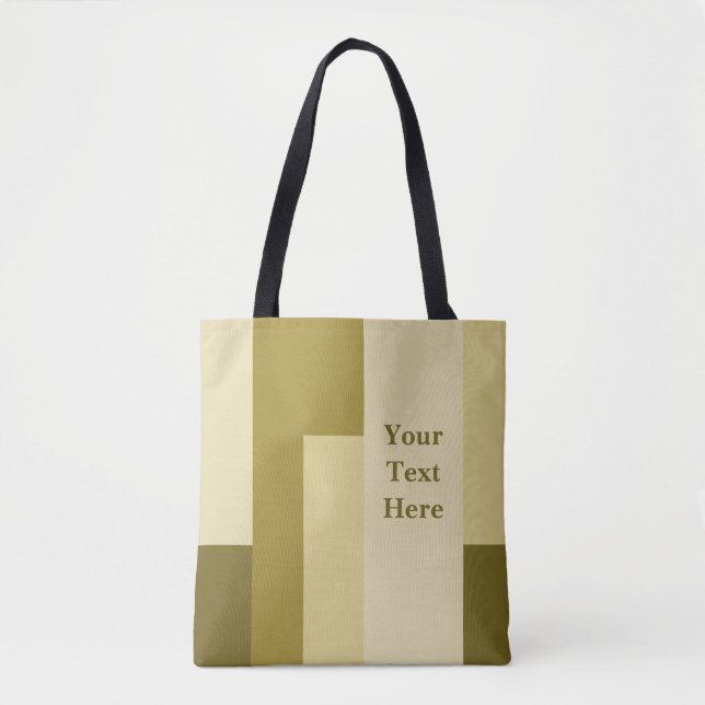 Tote Bag Motifs de rectangles aux tons de terre abstraits (Devant)