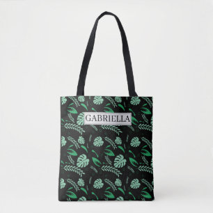 Tote Bag Motifs d'été colorés sans faille - Nom personnalis