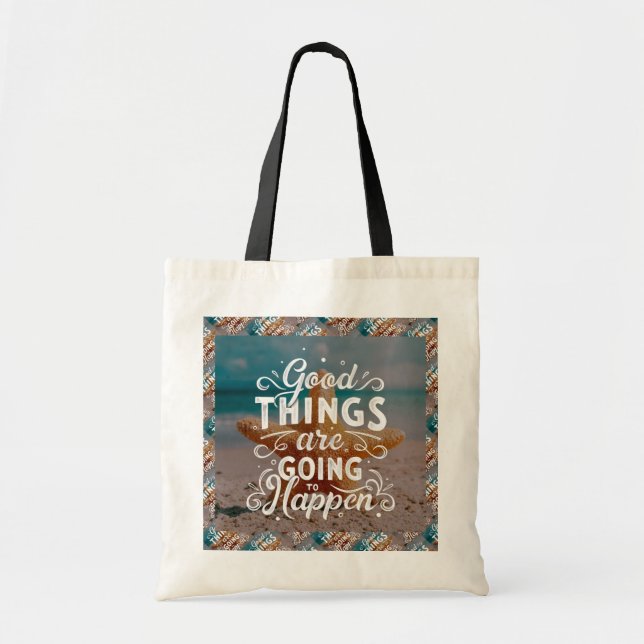 Tote Bag Motivation moderne élégante Meilleur Message popul (Devant)