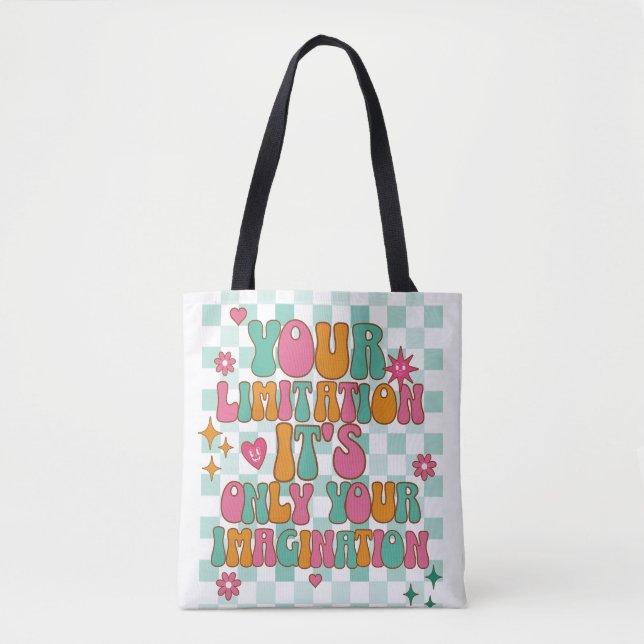 Tote Bag Motivationnel, Inspirant, Bonne Vibration  (Devant)