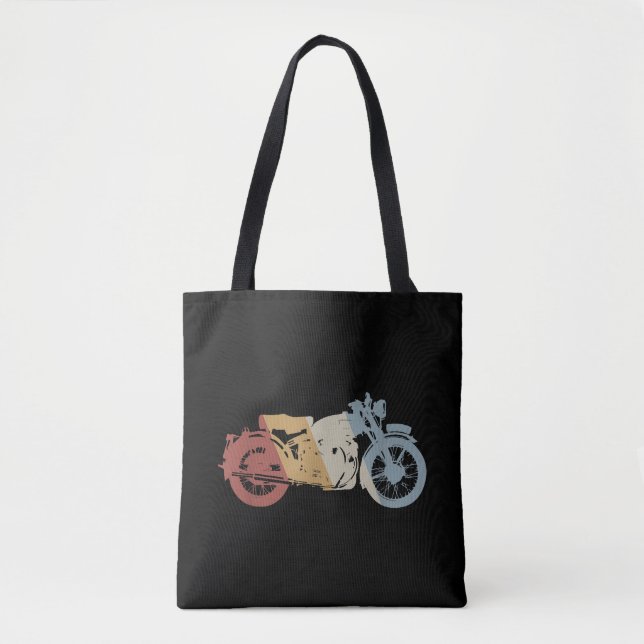 Tote Bag Moto style rétro Vintage (Devant)