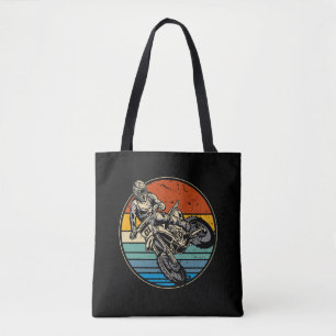 Tote Bag Motocross Dirt Vélo Motocross Vintage Retro