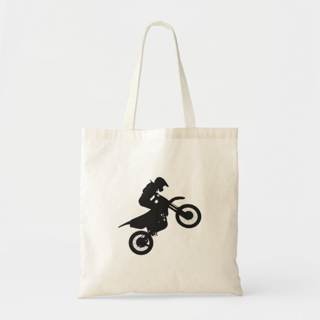 Tote Bag Motocross driver - Choose background color (Devant)