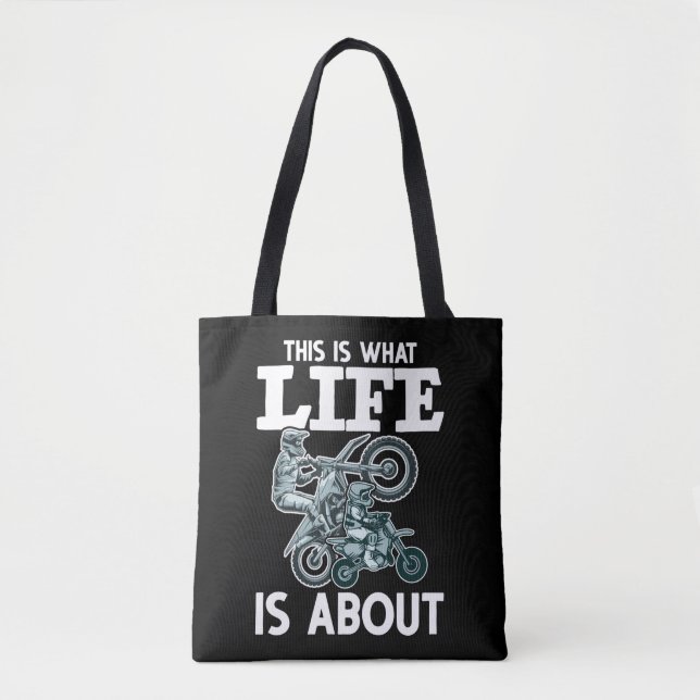 Tote Bag Motocross Family Père Son Dirt Bike (Devant)