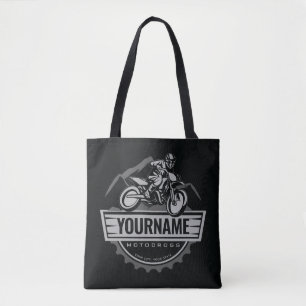 Tote Bag Motocross personnalisée Rider Dirt Bike Hill Racin