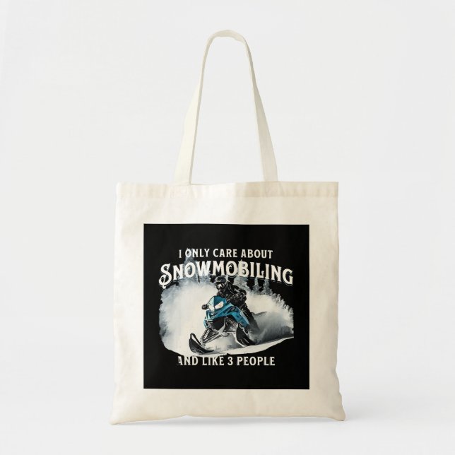 Tote Bag Motoneige Drôle Motoneige  (Devant)