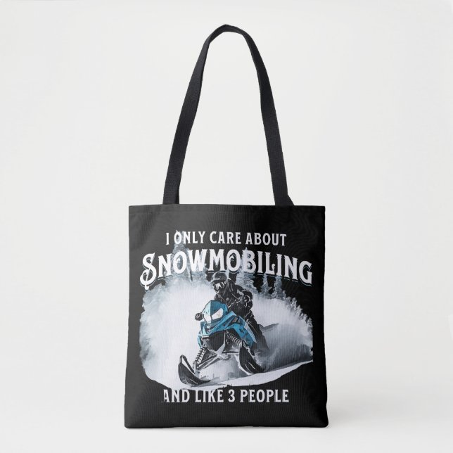 Tote Bag Motoneige Drôle Motoneige  (Devant)