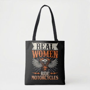 Tote Bag Motorcycle Motorbike Rider Véritable femme Ride