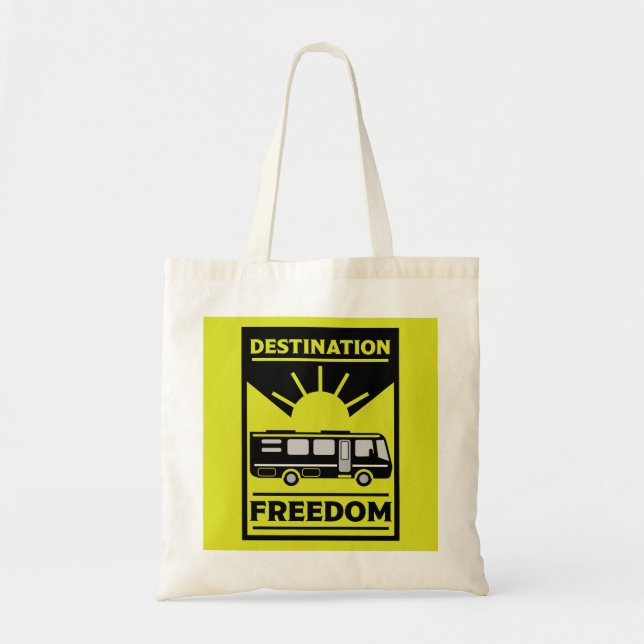 Tote Bag Motorhome Camping RV Liberté (Devant)