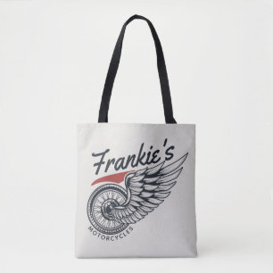Tote Bag Motos personnalisées Flying Tire Biker Shop