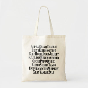 TOTE BAG MOTS ALPHABET PHONÉTIQUE / CODE