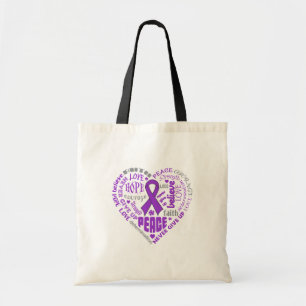 Tote Bag Mots de coeur de conscience de malformation de