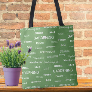 Tote Bag Mots de jardinage pour jardiniers et amateurs de p