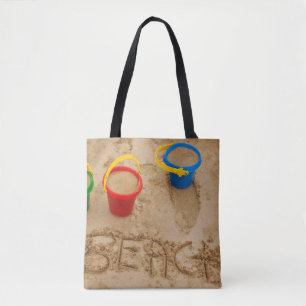 Tote Bag Mots de sable de plage