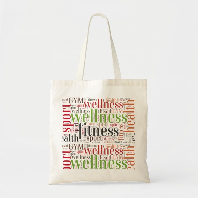 Tote Bag Mots fitness (Devant)