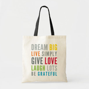 Tote Bag MOTS MOTIVÉS À AIMER PAR LA typographie moderne