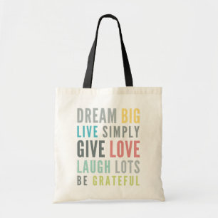 Tote Bag MOTS MOTIVÉS À AIMER PAR LA typographie moderne