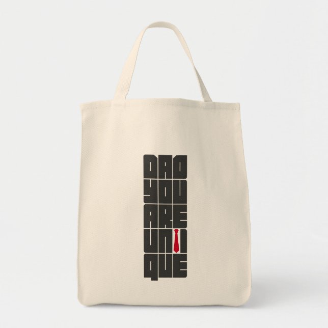 Tote Bag Mots Papa Tu Es Unique (Devant)