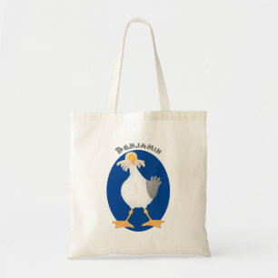Tote Bag Mouette drôle avec frites dessin animé