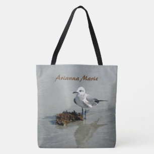 Tote Bag Mouette et algue personnalisées
