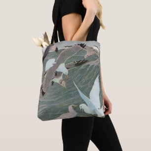 Tote Bag Mouettes sur les vagues de l'océan par Louis Agass