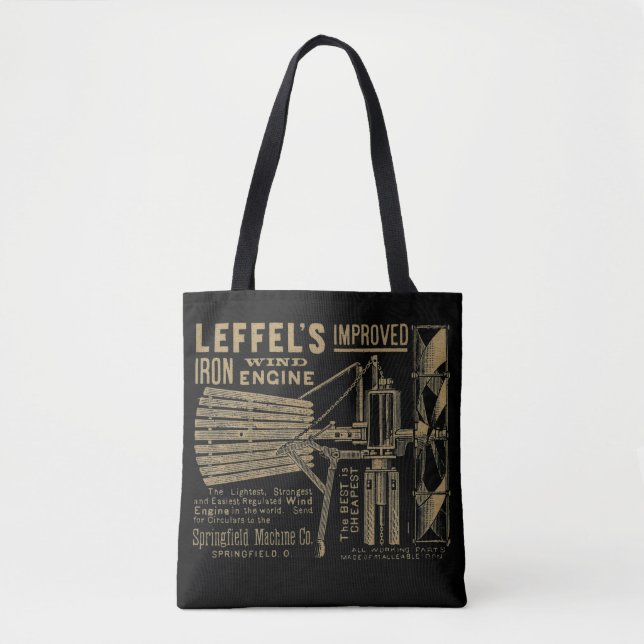 Tote Bag Moulin à vent en fer amélioré Leffel 1885 (Devant)