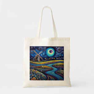 Tote Bag Moulin à vent la nuit 4
